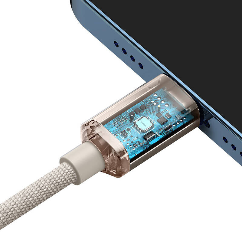 Kabel USB-C do iP Baseus Crystal Shine,  20W, 2m (różowy) - Product Image 5
