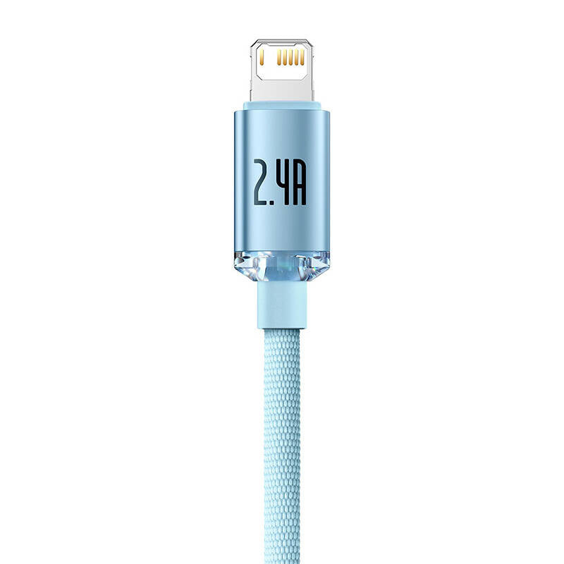 Kabel USB do iP Baseus Crystal Shine, 2.4A, 1.2m (niebieski) - Product Image 2