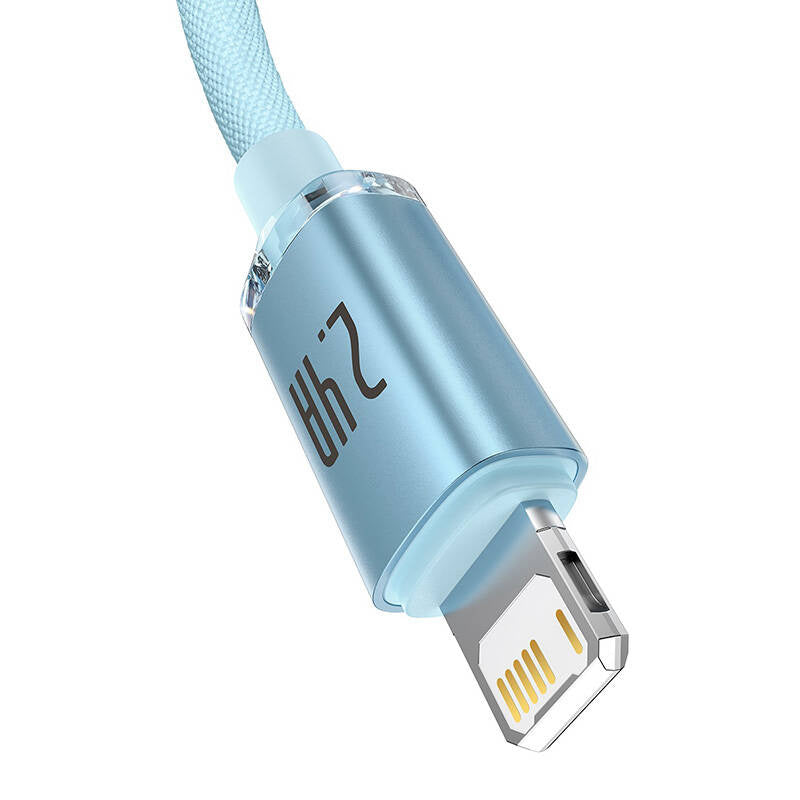 Kabel USB do iP Baseus Crystal Shine, 2.4A, 1.2m (niebieski) - Product Image 4