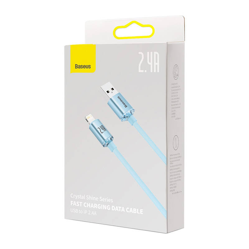 Kabel USB do iP Baseus Crystal Shine, 2.4A, 1.2m (niebieski) - Product Image 7