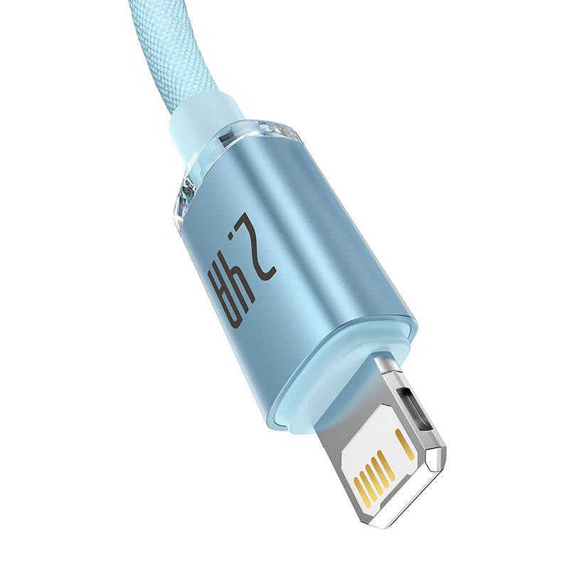 Kabel USB do iP Baseus Crystal Shine, 2.4A, 2m (niebieski) - Product Image 3