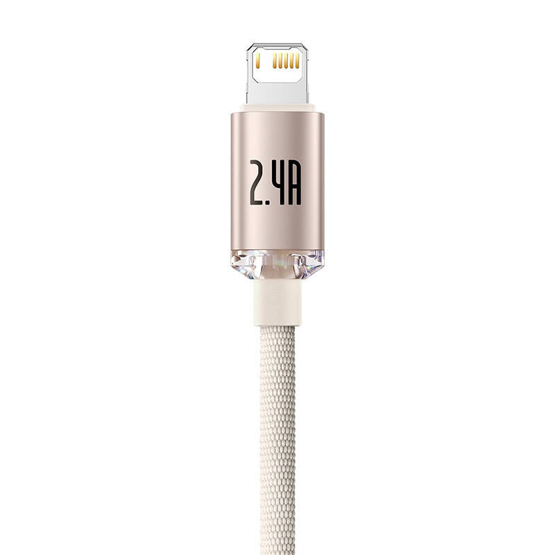 Kabel USB do iP Baseus Crystal Shine, 2.4A, 2m (różowy) - Product Image 2
