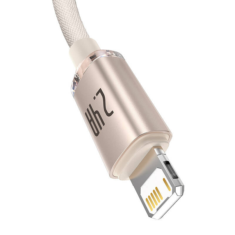 Kabel USB do iP Baseus Crystal Shine, 2.4A, 2m (różowy) - Product Image 3