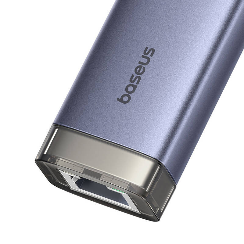 Hub 4in1 Baseus UltraJoy USB-A&USB-C to 3xUSB3.0+USB-C+RJ45 (grey) - Product Image 5