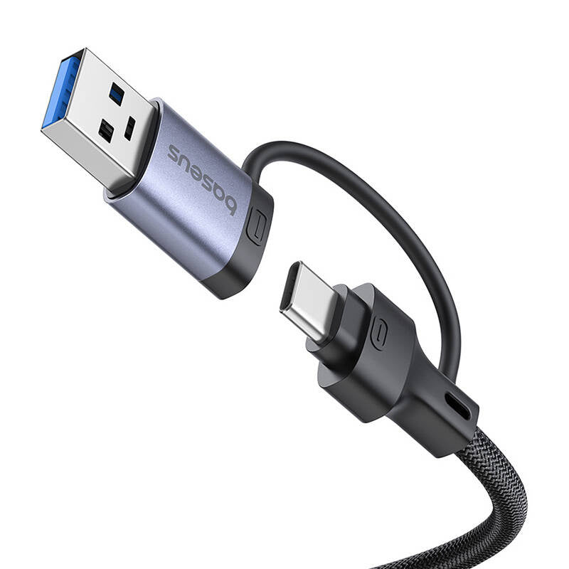 Hub 4in1 Baseus UltraJoy USB-A&USB-C to 3xUSB3.0+USB-C+RJ45 (grey) - Product Image 6