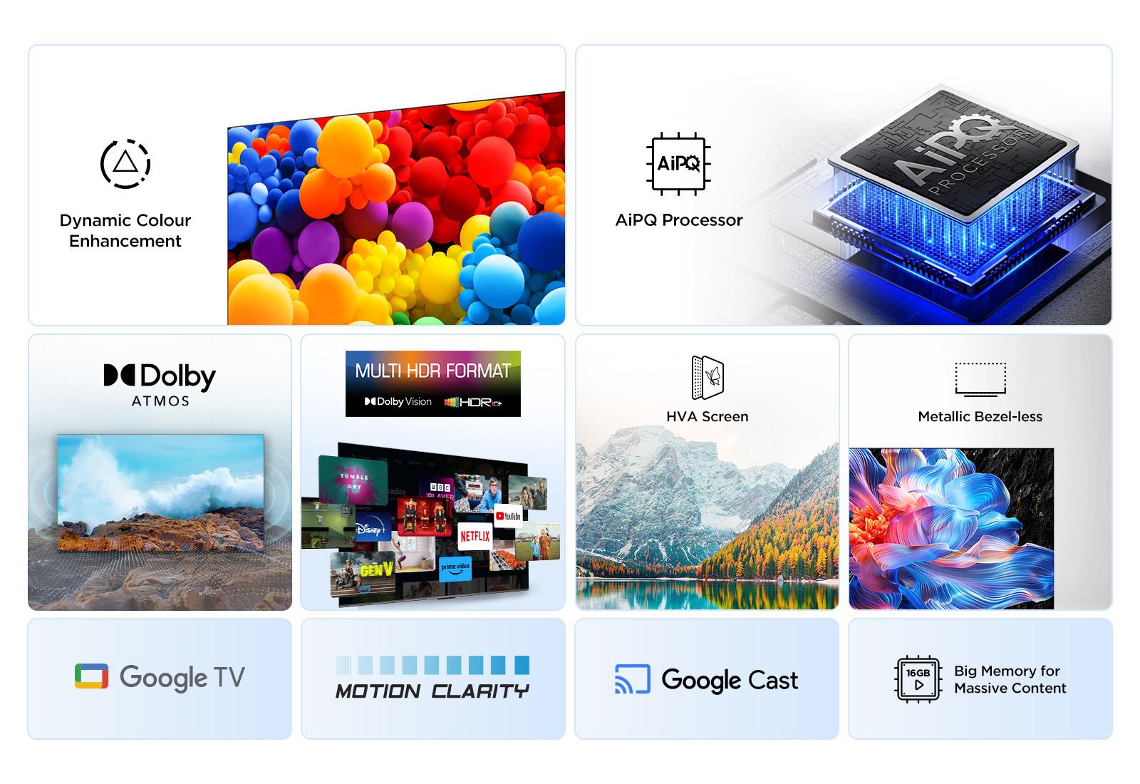 TV Set TCL 43 " 4K Ultra HD 3840 x 2160 pixels Flat 16:9 DLED 43V6C