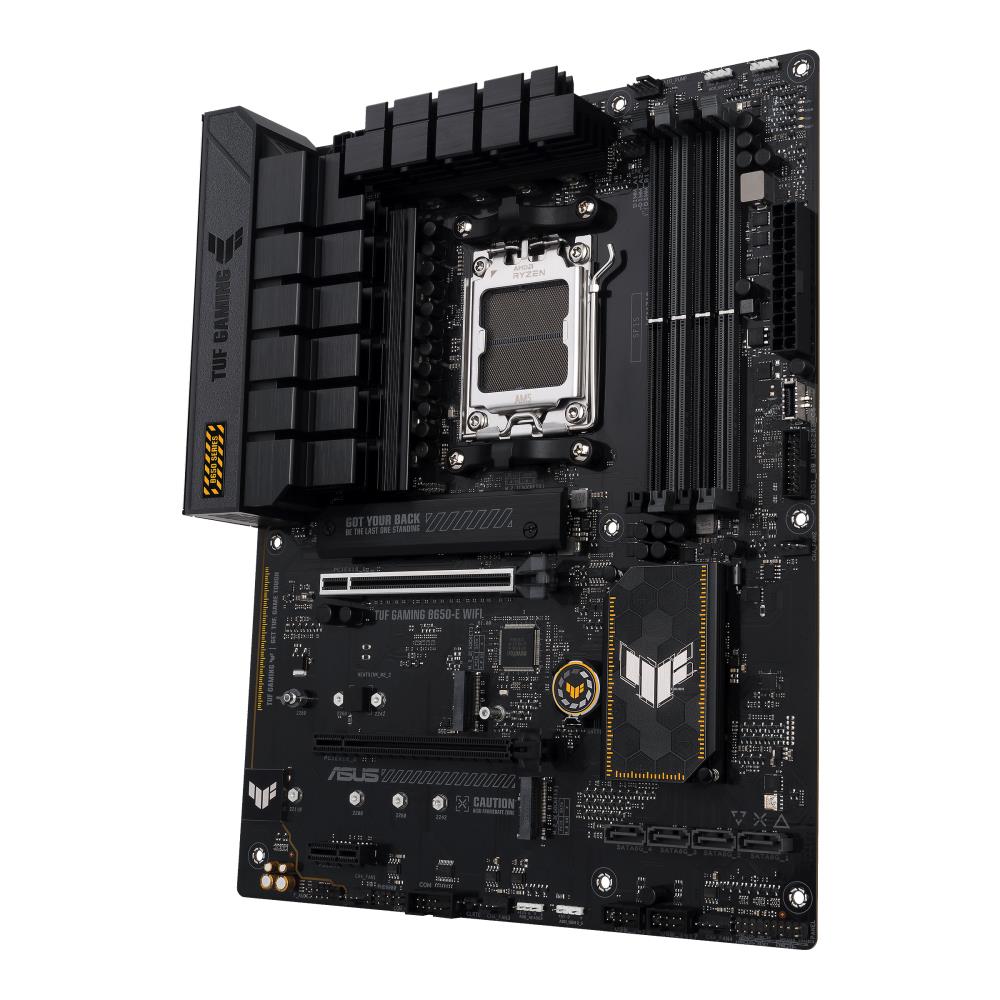 Mainboard ASUS AMD B650 SAM5 ATX Memory DDR5 Memory slots 4 1xPCI-Express 3.0 1x 2xPCI-Express 3.0 16x 1xPCI-Express 4.0 16x 3xM.2 1xHDMI 1xDisplayPort 3xUSB 2.0 4xUSB 3.2 1xUSB-C 1xRJ45 5xAudio port TUFGAMINGB650-EWIFI