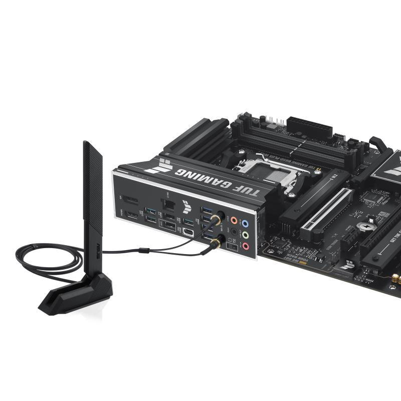 Mainboard ASUS AMD B850 SAM5 ATX Memory DDR5 Memory slots 4 2xPCI-Express 4.0 1x 1xPCI-Express 4.0 16x 1xPCI-Express 5.0 16x 3xM.2 1xHDMI 1xDisplayPort 2xUSB 2.0 4xUSB 3.1 3xUSB 3.2 1xUSB-C 1xRJ45 5xAudio port TUFGAMINGB850-PLUSWIFI
