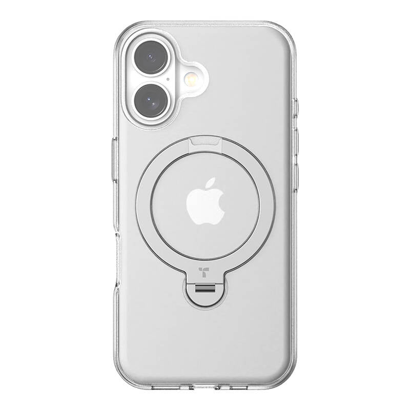 Torras Ostand Spin Case for iPhone 16 Plus (Transparent) - Image 1