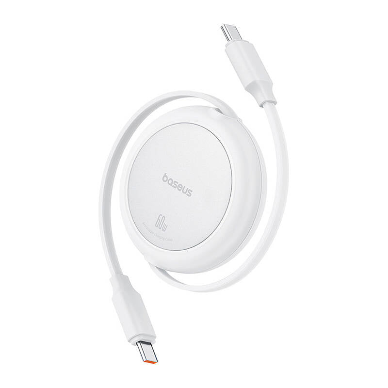 Baseus Free2Pull Mini USB-C to USB-C USB cable, 60W, 1, (white) - Product Image 1