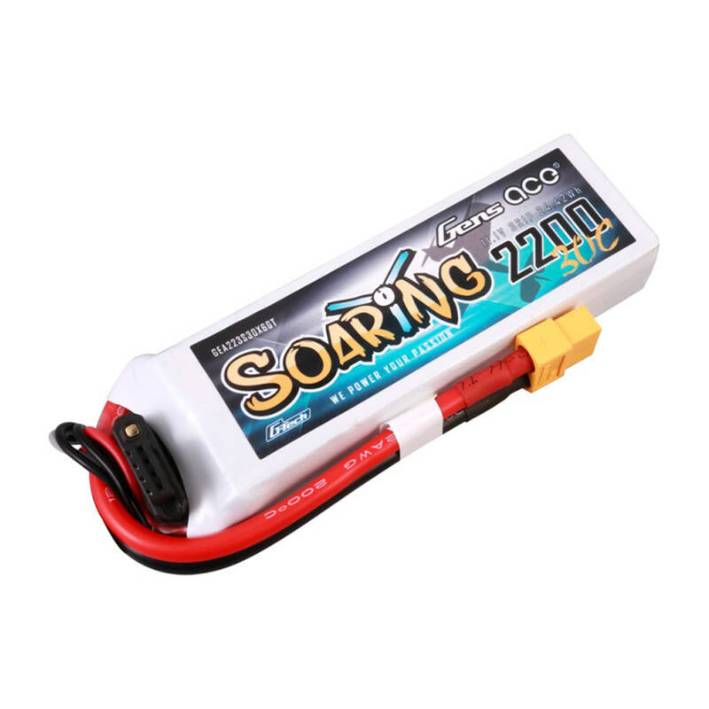 Gens ace G-Tech Soaring 2200mAh 11.1V 30C 3S1P Lipo Batte - Product Image 2