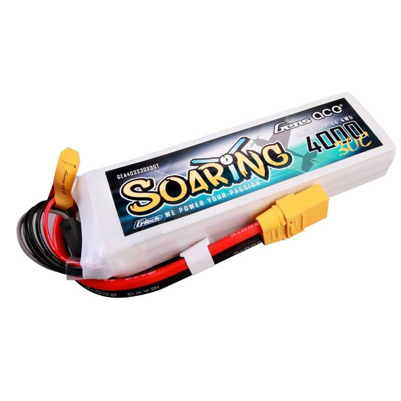 Gens ace G-Tech Soaring 4000mAh 11.1V 30C 3S1P Lipo Battery - Product Image 1