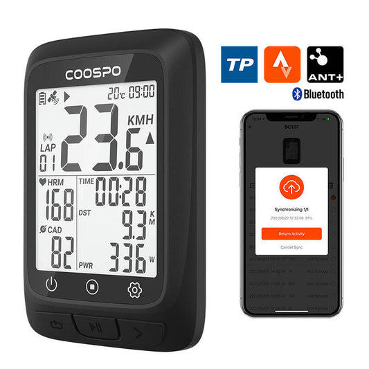 Fahrradcomputer Coospo BC107 kompatibel mit z. B. Strava, Trainingpeaks usw.