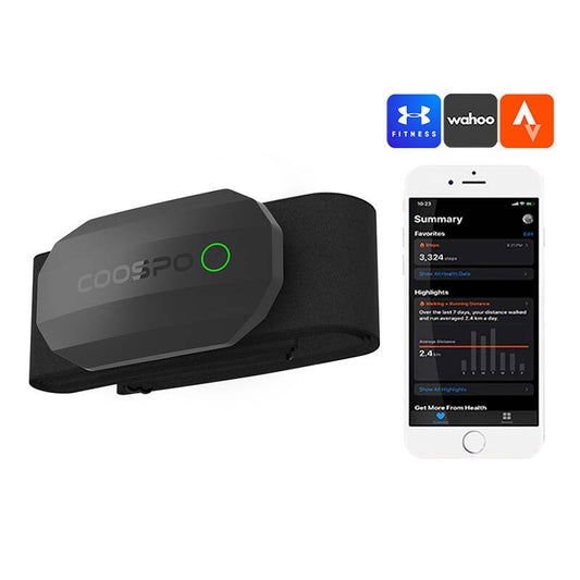 Brust-Herzfrequenzmesser Coospo H808S-B, kompatibel mit z: Strava, Wahooo, MapMyFitness usw.