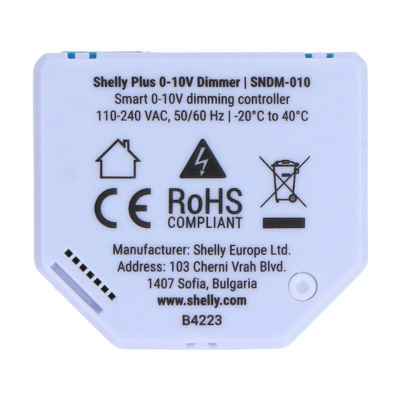 Shelly Plus 0-10V Light Dimmer, WiFi/Bluetooth