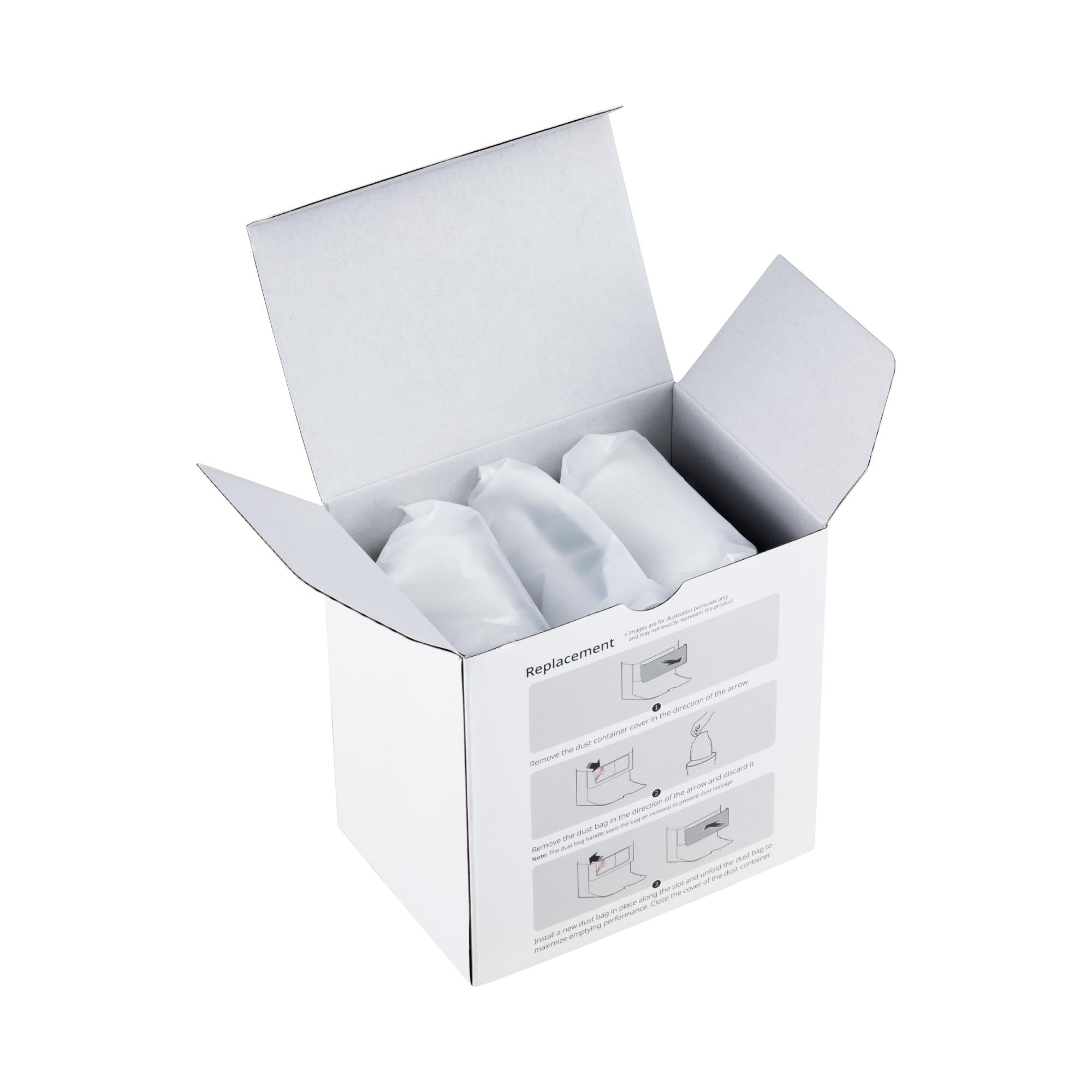 Vacuum Cleaner Accessory ROBOROCK Disposable Dust Bag 3pcs White For Qrevo0/Qrevo5/Qrevo0 MaxV/Qrevo0 MaxV(R&D)/S80 MaxV Ultra/S85 MaxV Ultra/S80 MaxV Ultra(R&D)/S80 Max Ultra/S85 Max Ultra/S80 Max Ultra(R&D)/Qrevo0 S/Qrevo5 S/Qrevo0 Pro/Qrevo5