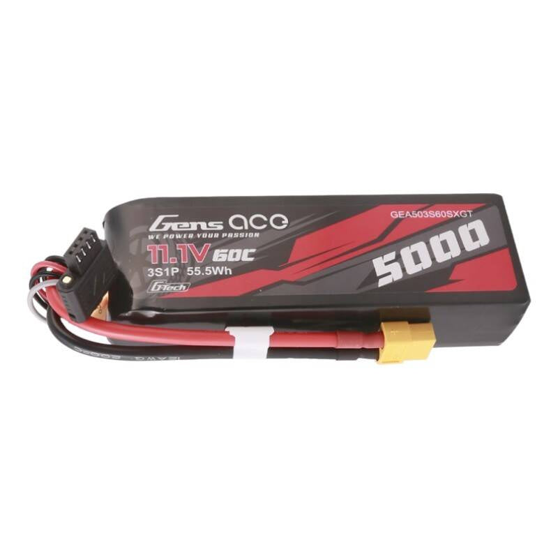 Gens ace G-Tech 5000mAh 11.1V 60C 3S1P Lipo With XT60 Plug - Product Image 1