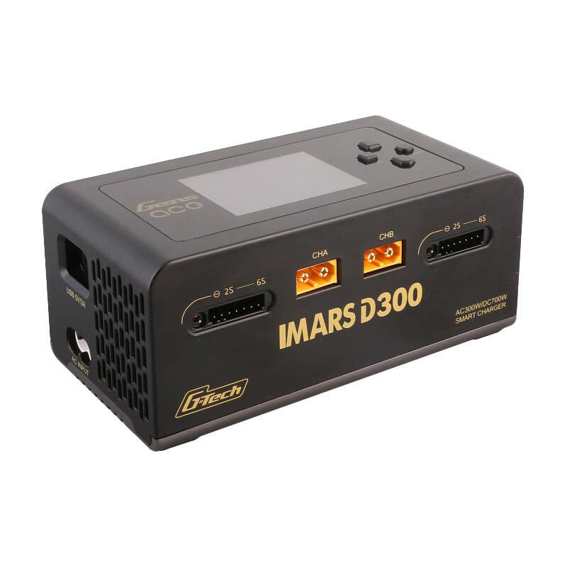 Gens Ace IMARS D300 G-Tech Channel AC/DC 300W/700W RC Battery Charger-EU Black - Product Image 3