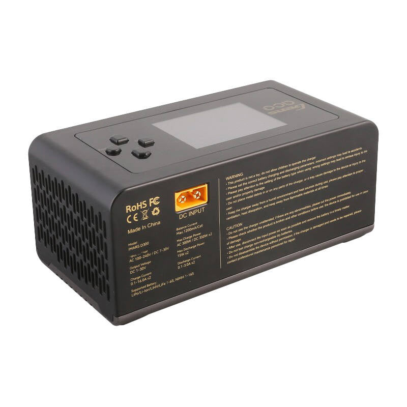 Gens Ace IMARS D300 G-Tech Channel AC/DC 300W/700W RC Battery Charger-EU Black - Product Image 4