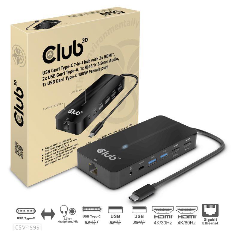I/O HUB 7IN1 USB-C/100W CSV-1595 CLUB3D