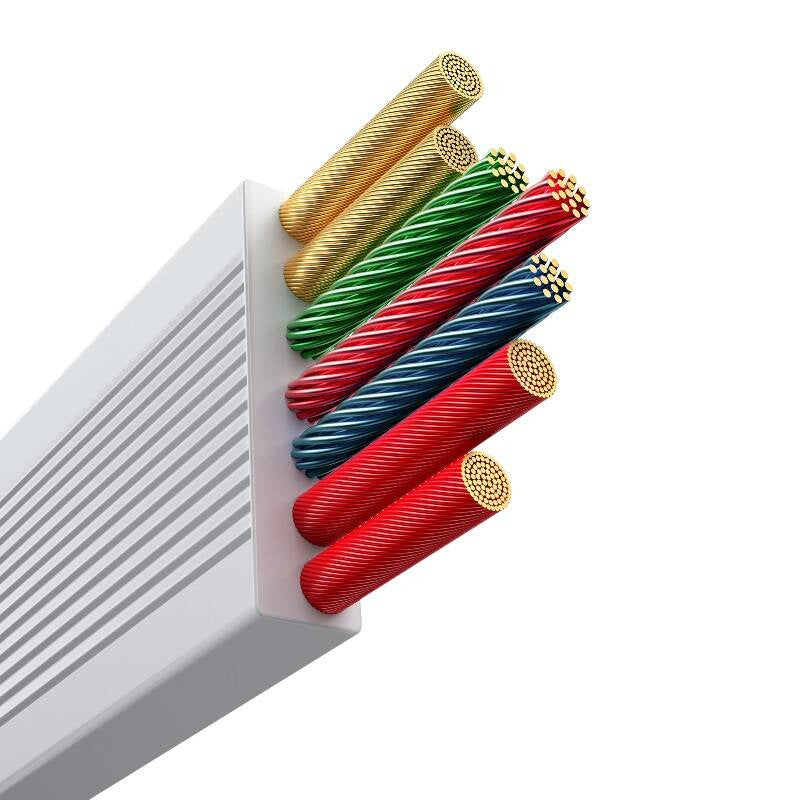 Fast Charging Cable 3in1 Baseus Free2Draw USB-C to USB-C/Lightning/Micro 100W, 1,1m (white) - Product Image 6