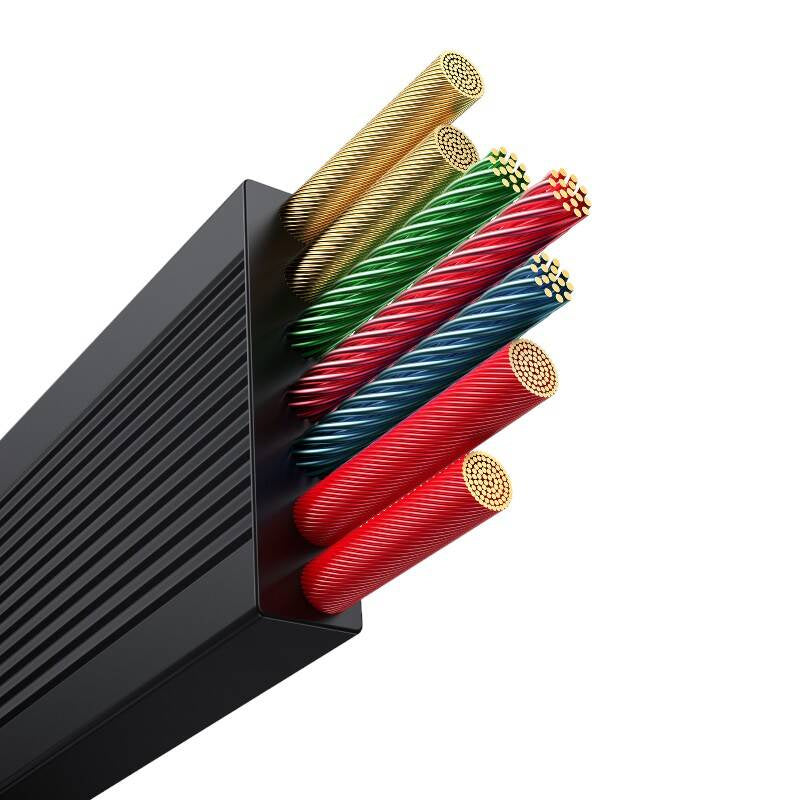 Fast Charging Cable 3in1 Baseus Free2Draw USB-C to USB-C/Lightning/Micro 100W, 1,1m (black) - Product Image 6
