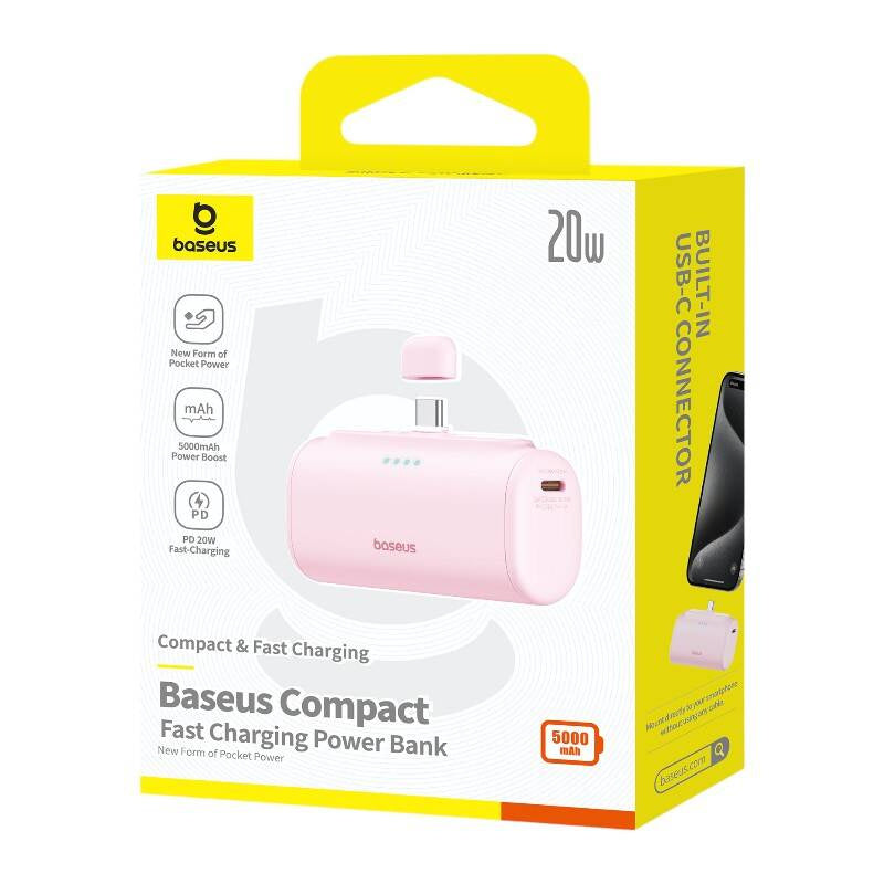 Powerbank Baseus Compact USB-C 5000mAh, 20W (pink) - Product Image 6