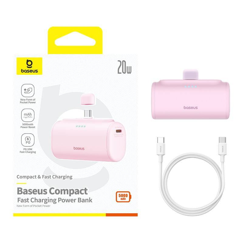 Powerbank Baseus Compact USB-C 5000mAh, 20W (pink) - Product Image 8