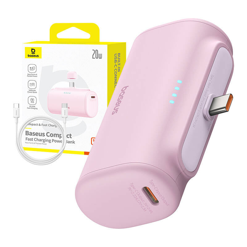 Powerbank Baseus Compact USB-C 5000mAh, 20W (pink) - Product Image 9