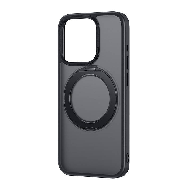 Phone Case Baseus SkyRing Magnetic with Stand for iP 14 Pro Max + tempered-glass and cleaning kit (black) - Product Image 1