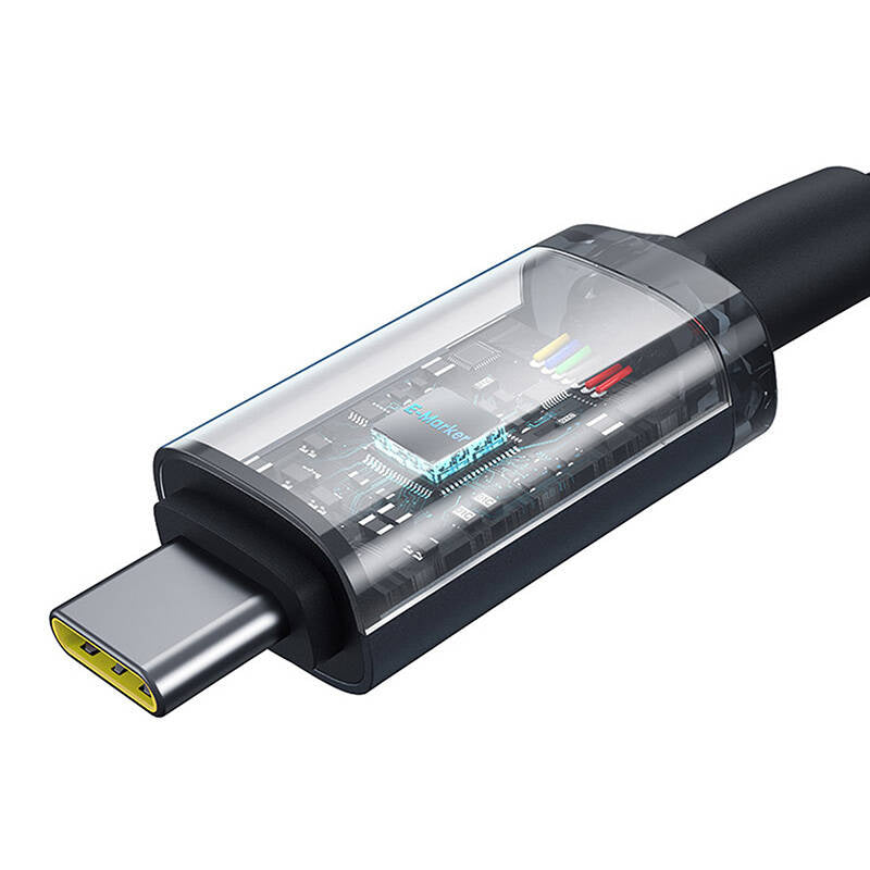 Fast Charging Cable Baseus Crystal Shine USB-C to USB-C 100W, 1,5m, 20Gb (black) - Product Image 5