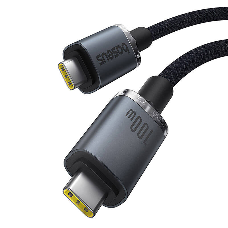 Fast Charging Cable Baseus Crystal Shine USB-C to USB-C 100W, 1,5m, 20Gb (black) - Product Image 3