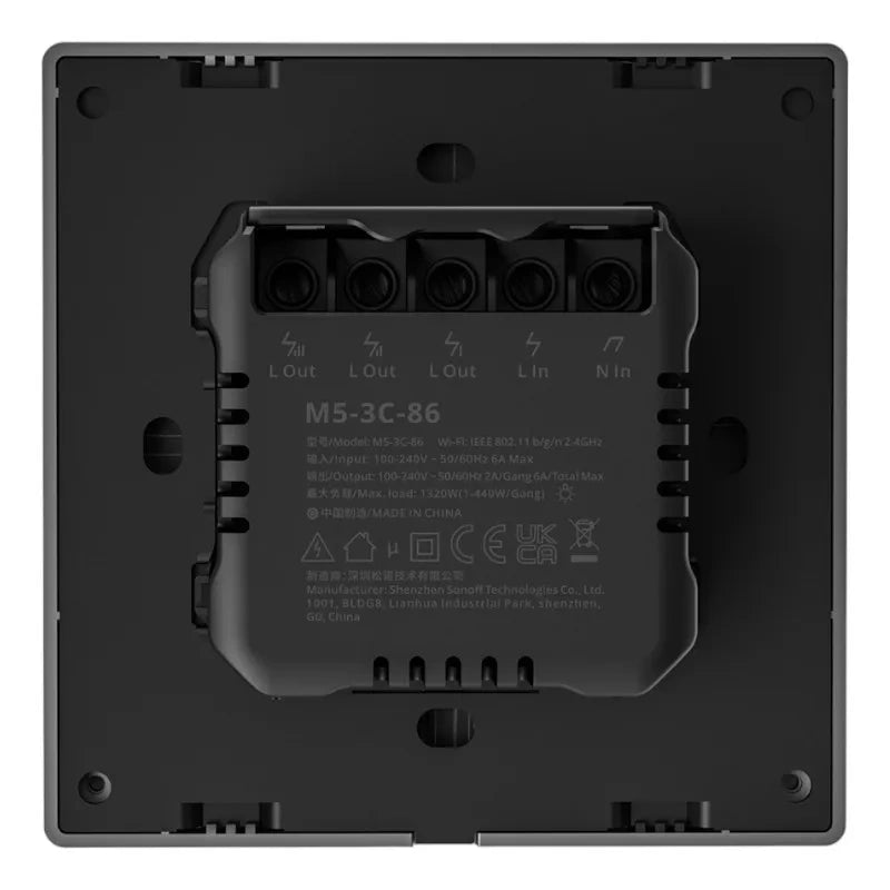 Smart Scene Wall Switch WiFi Sonoff M5 3C (3-channel) - Product Image 4