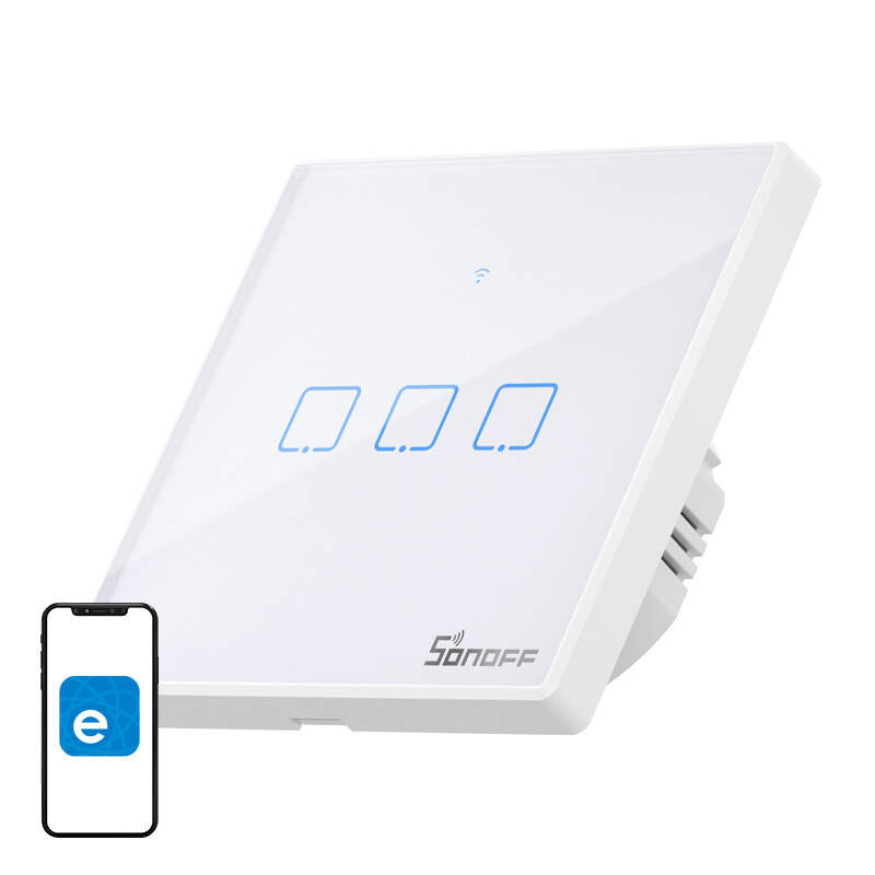 Smart Switch WiFi + RF 433 Sonoff T2 EU TX (3-channel) updated - Product Image 1