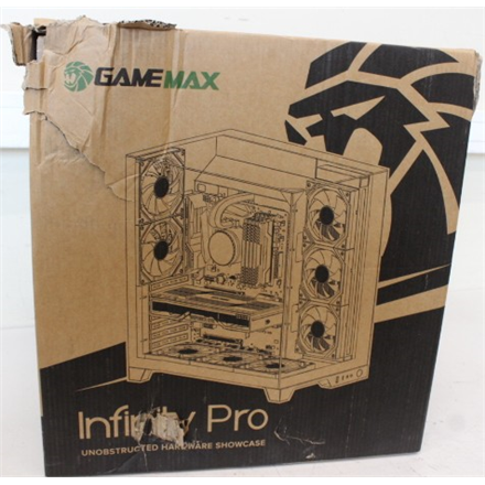 SALE OUT. Gamemax | Case | INFINITY PRO BK | ATX | Gamemax Case | INFINITY PRO BK | ATX | DAMAGED PACKAGING AND GLASS. D