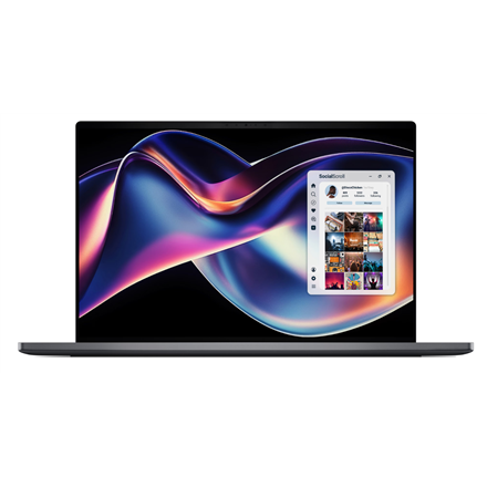 Dell XPS 16 DA16260 | Graphite | 16 " | OLED | Touchscreen | 3.2K | Intel Core Ultra X7 | 358H | 64 GB | LPDDR5x | Solid