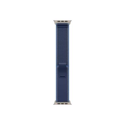 Apple 49mm Blue/Bright Blue Trail Loop - M/L - Natural Titanium Finish | Apple