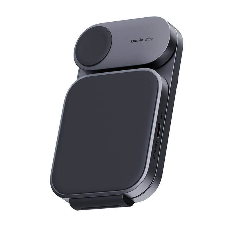 Magnetic Wireless Charger 3 in 1 MagFusion Aukey LC-MC312, 15W Qi2 (gray) - Product Image 3