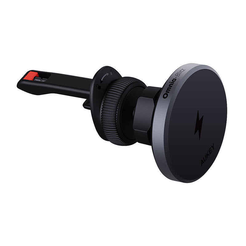 Car Phone Holder Aukey HD-MC13, with charger 15W Qi2 (black) - Product Image 3