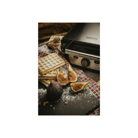 Camry | Waffle maker | CR 3025 | 1150 W | Number of pastry 4 | Belgium | Black/Stainless steel