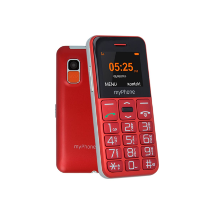 myPhone | Halo Easy | Red | 1.77 " | TFT | 24 MB | 32 MB | Single SIM | Bluetooth | Main camera resolution 0.3 MP | 1000 mAh