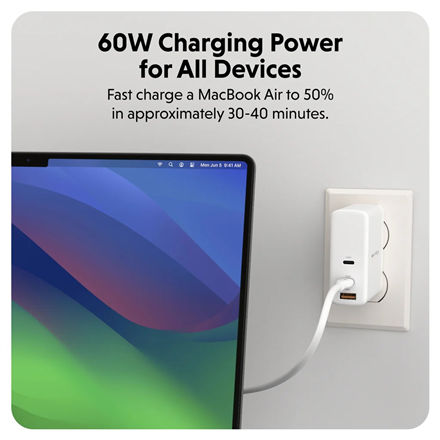 Hyper | HyperJuice USB-C Silicone Charging Cable, 1.5 m, White | HJ4011WHGL