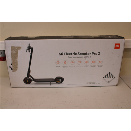 SALE OUT. Xiaomi Mi Electric Scooter Pro 2 (Black) | Xiaomi Mi Electric Scooter Pro 2 | 600 W | 25 km/h | 3 month(s) | Black | USED, SCRATCHED, DIRTY, SMALL CRACK BEHIND LEG, MISSING: CHARGER, MANUAL AND LEFT BACK REFLECTOR
