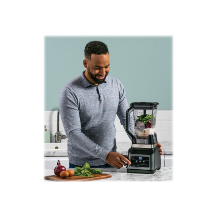 NINJA Mixer Blender 2in1 with Auto IQ | BN750EU | Tabletop | 1200 W | Jar material Plastic | Jar capacity 2.1+0.7 L | Ice crushing | Black/Silver