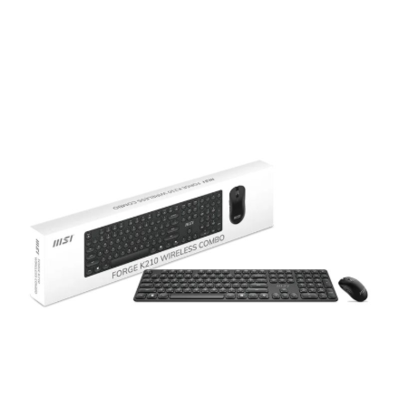 MSI | FORGE K210 | Keyboard and Mouse Set | Wireless | Mouse included | US | Scissor | Black