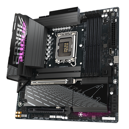 Gigabyte B860M AORUS ELITE WIFI6E | Processor family Intel | Processor socket LGA1851 | DDR5 | Supported hard disk drive interfaces SATA, M.2 | Number of SATA connectors 4