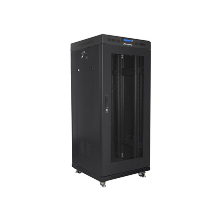 Lanberg | Rack cabinet 19" free-standing 27U/600x600 (flat pack) with mesh door, LCD | FF01-6627-23BL | Black