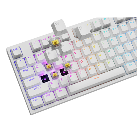 Genesis Thor 404 | Mechanical Gaming Keyboard | Wired | US | Gateron Yellow Pro | White