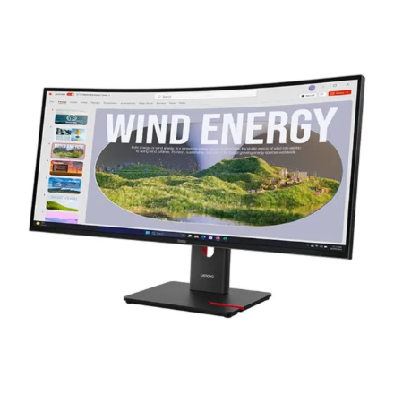 Lenovo | ThinkVision | P34WD-40 | 34 " | IPS | 21:9 | 120 Hz | 4 ms | 3440x1440 pixels | 350 cd/m² | HDMI ports quantity 1 | Eclipse black | Warranty 36 month(s)