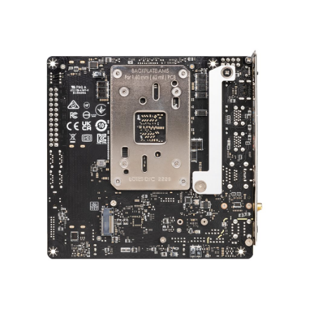 MSI | MPG B650I EDGE WIFI | Processor family AMD | Processor socket AM5 | DDR5 DIMM | Memory slots 2 | Supported hard disk drive interfaces 	SATA, M.2 | Number of SATA connectors 4 | Chipset AMD B650 | Mini-ITX